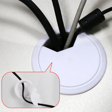 Load image into Gallery viewer, ABS Plastic Round Cable Box Computer Desk Cable Hole Cover, Specification: 80mm (White), 50mm (Black), 50mm (White), 53mm (Black), 53mm (White), 60mm (Black), 60mm (White), 80mm (Black), 80mm (White)