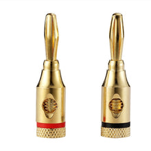 Load image into Gallery viewer, 20 PCS 4mm Gold-Plated Banana Head Audio Plug Socket Speaker Cable Connector
