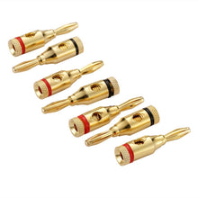 Load image into Gallery viewer, 20 PCS 4mm Gold-Plated Banana Head Audio Plug Socket Speaker Cable Connector