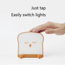 Load image into Gallery viewer, F-L-01 Toast Bread Night Light With Mobile Phone Holder Children Bedroom Timing Sleep Light, F-L-01 Toast Bread Gluttonous, F-L-01 Toast Bread Snooze, F-L-01 Toast Bread Playful