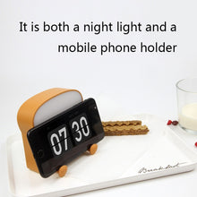 Load image into Gallery viewer, F-L-01 Toast Bread Night Light With Mobile Phone Holder Children Bedroom Timing Sleep Light, F-L-01 Toast Bread Gluttonous, F-L-01 Toast Bread Snooze, F-L-01 Toast Bread Playful