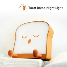 Load image into Gallery viewer, F-L-01 Toast Bread Night Light With Mobile Phone Holder Children Bedroom Timing Sleep Light, F-L-01 Toast Bread Gluttonous, F-L-01 Toast Bread Snooze, F-L-01 Toast Bread Playful