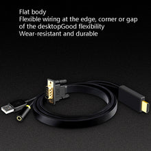 Load image into Gallery viewer, JH HV10 1080P HDMI to VGA Cable Projector TV Box Computer Notebook Industrial Display Adapter Cable, 1m, 2m, 3m, 5m, 10m