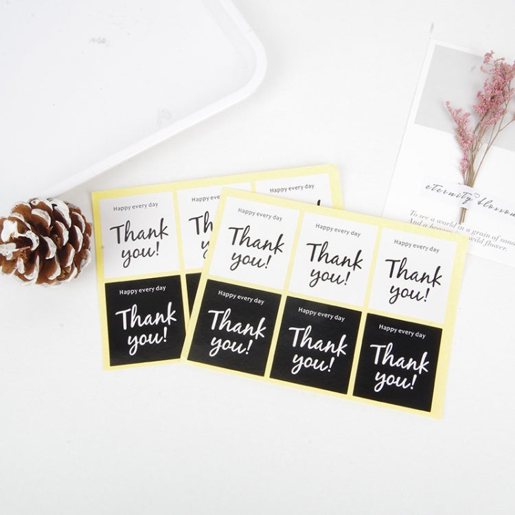100 Pcks Thank You Moon Cake And Egg Yolk Pastry Sealing Sticker Packaging Box Sticker Decoration, Sealing Sticker