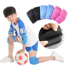 Load image into Gallery viewer, Children Sponge Thickened Knee Pads Sports Dancing Anti-Fall Protective Gear, Specification: M  (Rose Red)