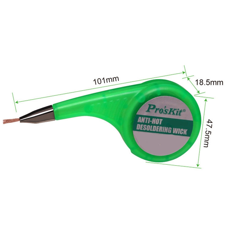 ProsKit Anti-Scalding Tin Suction Wire Tin Suction Tape, DP-033A 2mx1.5mm, DP-033B 2mx2mm, DP-033C 2mx2.5mm, DP-033D 1.5mx3mm, DP-033E 1.5mx3.5mm