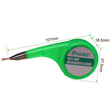 Load image into Gallery viewer, ProsKit Anti-Scalding Tin Suction Wire Tin Suction Tape, DP-033A 2mx1.5mm, DP-033B 2mx2mm, DP-033C 2mx2.5mm, DP-033D 1.5mx3mm, DP-033E 1.5mx3.5mm