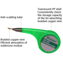 Load image into Gallery viewer, ProsKit Anti-Scalding Tin Suction Wire Tin Suction Tape, DP-033A 2mx1.5mm, DP-033B 2mx2mm, DP-033C 2mx2.5mm, DP-033D 1.5mx3mm, DP-033E 1.5mx3.5mm
