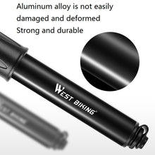 Load image into Gallery viewer, West Biking Bicycle High Pressure Pump Mini Portable Basketball Inflator With Hose, Basketball Inflator With Hose(Black)