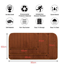 Load image into Gallery viewer, Non Slip Water Absorption Rug Bathroom Mat Shaggy Memory Foam Kitchen Door Floor Mat, 40X60CM, 50X80CM, 50X90CM
