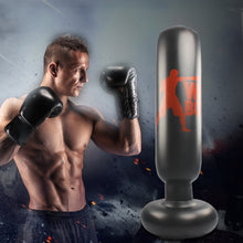 Load image into Gallery viewer, Fitness Vertical Inflatable Punching Bag Boxing Column Tumbler Punching Bag Catharsis Column, Height: 1.6m
