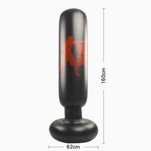 Load image into Gallery viewer, Fitness Vertical Inflatable Punching Bag Boxing Column Tumbler Punching Bag Catharsis Column, Height: 1.6m