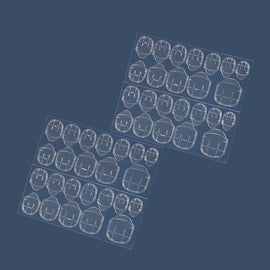 100 Sheets Jelly Glue Nail Double-Sided Adhesive Film Yellow Glue Nail Sticker, 12 Stickers/sheet Regular 0.5mm Thick, 12 Stickers/sheet Ultra-thin 0.3mm Thick, 12 Stickers/sheet  Medium 0.4mm Thick, 24 Stickers/sheet Regular 0.5mm Thick               ...