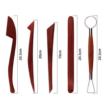 Load image into Gallery viewer, 23 In 1 Wooden Clay Plastic Pottery Clay Tool Set Multifunctional Carving Combo Set, Pottery Clay Tool Set