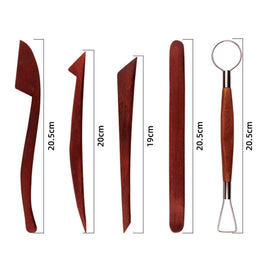 23 In 1 Wooden Clay Plastic Pottery Clay Tool Set Multifunctional Carving Combo Set, Pottery Clay Tool Set