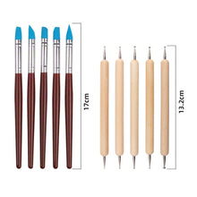 Load image into Gallery viewer, 23 In 1 Wooden Clay Plastic Pottery Clay Tool Set Multifunctional Carving Combo Set, Pottery Clay Tool Set