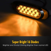 Load image into Gallery viewer, 12-24V 2000-4000K 16 LEDs Electroplating Side Lights Side Tail Lights Cargo Truck Modification Light, Red (2 Lines Always Bright), Yellow (2 Lines Always Bright), Red (High and Low Light 3 Lines), Yellow (High and Low Light 3 Lines)