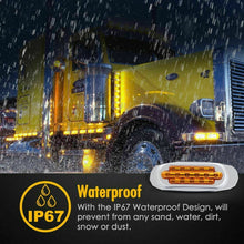 Load image into Gallery viewer, 12-24V 2000-4000K 16 LEDs Electroplating Side Lights Side Tail Lights Cargo Truck Modification Light, Red (2 Lines Always Bright), Yellow (2 Lines Always Bright), Red (High and Low Light 3 Lines), Yellow (High and Low Light 3 Lines)
