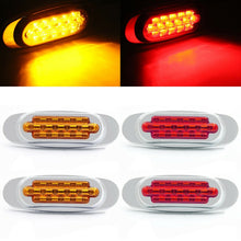 Load image into Gallery viewer, 12-24V 2000-4000K 16 LEDs Electroplating Side Lights Side Tail Lights Cargo Truck Modification Light, Red (2 Lines Always Bright), Yellow (2 Lines Always Bright), Red (High and Low Light 3 Lines), Yellow (High and Low Light 3 Lines)