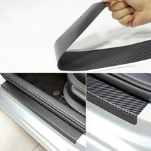 Load image into Gallery viewer, 5 Sets Car Threshold Carbon Fiber Sticker Car Door Scratch Strip Anti-Kick Film Protective Pad Threshold Strip, 4 PCS / Set 3D Black, 4 PCS / Set 4D Black