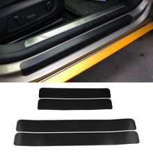 Load image into Gallery viewer, 5 Sets Car Threshold Carbon Fiber Sticker Car Door Scratch Strip Anti-Kick Film Protective Pad Threshold Strip, 4 PCS / Set 3D Black, 4 PCS / Set 4D Black