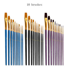 Load image into Gallery viewer, 54 In 1 Painting Tool Brush Painting Clothes Sponge Brush Set For Children, Black Brush, Blue Brush, Rose Red Brush