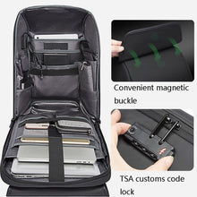 Load image into Gallery viewer, BANGE Men Anti-Theft Backpack Waterproof Large-Capacity Backpack Computer Bag, Black, Gray