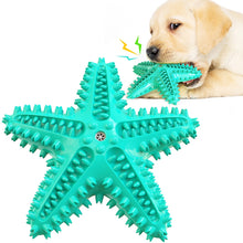Load image into Gallery viewer, Starfish Voice Pet Dog Toy Molar Stick Leaking Food Dog Toothbrush, Lake Blue, Yellow, Green