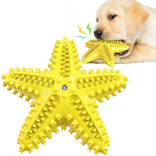 Load image into Gallery viewer, Starfish Voice Pet Dog Toy Molar Stick Leaking Food Dog Toothbrush, Lake Blue, Yellow, Green
