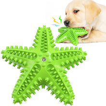 Load image into Gallery viewer, Starfish Voice Pet Dog Toy Molar Stick Leaking Food Dog Toothbrush, Lake Blue, Yellow, Green