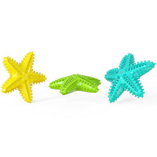 Load image into Gallery viewer, Starfish Voice Pet Dog Toy Molar Stick Leaking Food Dog Toothbrush, Lake Blue, Yellow, Green