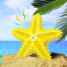 Load image into Gallery viewer, Starfish Voice Pet Dog Toy Molar Stick Leaking Food Dog Toothbrush, Lake Blue, Yellow, Green