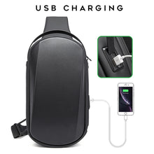 Load image into Gallery viewer, BANGE BG-7256 Men Chest Bag Waterproof EVA Hard Shell Messenger Bag