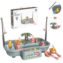 Load image into Gallery viewer, Play House Children Educational Electric Cycle Rotating Fishing Station Summer Water Game Toy Set, Green 6 Ducks, Pink 6 Ducks, Green 3 Fish 3 Ducks, Pink 3 Fish 3 Ducks