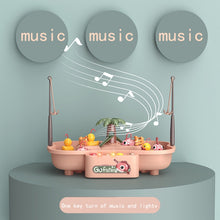 Load image into Gallery viewer, Play House Children Educational Electric Cycle Rotating Fishing Station Summer Water Game Toy Set, Green 6 Ducks, Pink 6 Ducks, Green 3 Fish 3 Ducks, Pink 3 Fish 3 Ducks
