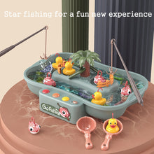 Load image into Gallery viewer, Play House Children Educational Electric Cycle Rotating Fishing Station Summer Water Game Toy Set, Green 6 Ducks, Pink 6 Ducks, Green 3 Fish 3 Ducks, Pink 3 Fish 3 Ducks