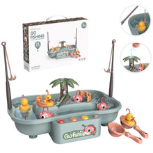 Load image into Gallery viewer, Play House Children Educational Electric Cycle Rotating Fishing Station Summer Water Game Toy Set, Green 6 Ducks, Pink 6 Ducks, Green 3 Fish 3 Ducks, Pink 3 Fish 3 Ducks