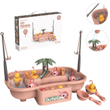 Load image into Gallery viewer, Play House Children Educational Electric Cycle Rotating Fishing Station Summer Water Game Toy Set, Green 6 Ducks, Pink 6 Ducks, Green 3 Fish 3 Ducks, Pink 3 Fish 3 Ducks
