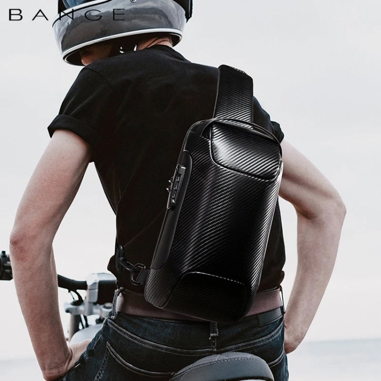 BANGE Men Fashion Chest Bag Carbon Brazing Dimensional Waterproof Messenger Bag