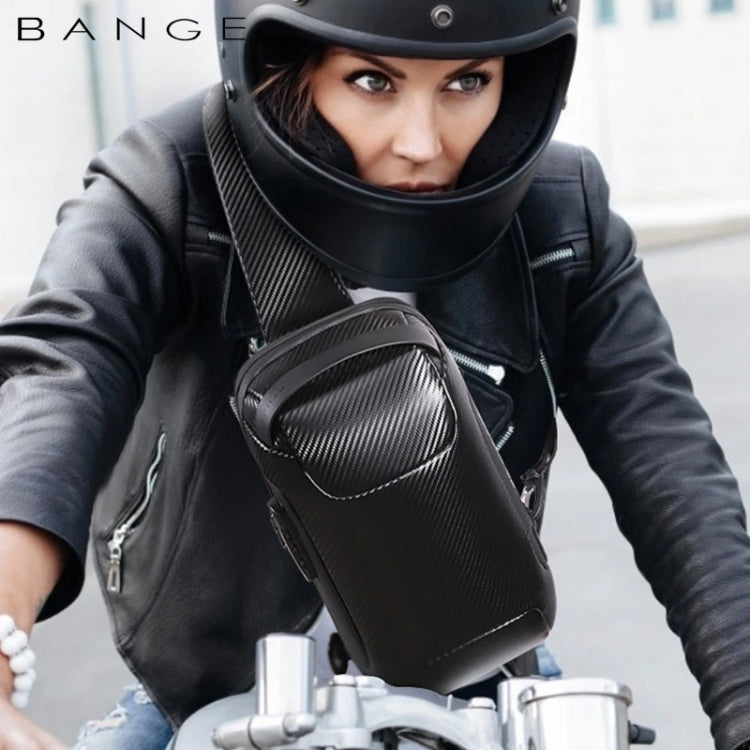 BANGE Men Fashion Chest Bag Carbon Brazing Dimensional Waterproof Messenger Bag