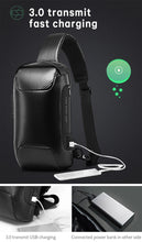 Load image into Gallery viewer, BANGE Men Fashion Chest Bag Carbon Brazing Dimensional Waterproof Messenger Bag
