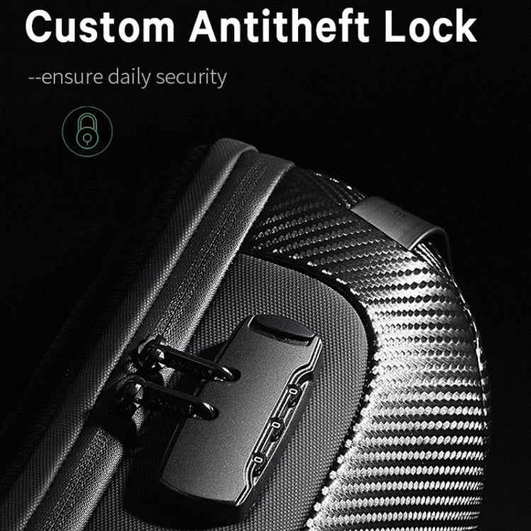 BANGE Men Fashion Chest Bag Carbon Brazing Dimensional Waterproof Messenger Bag