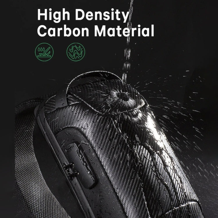 BANGE Men Fashion Chest Bag Carbon Brazing Dimensional Waterproof Messenger Bag