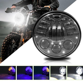 5.75-inch Aluminum Housing Matrix Angel Eye Motorcycle Headlight