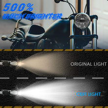 Load image into Gallery viewer, 5.75-inch Aluminum Housing Matrix Angel Eye Motorcycle Headlight