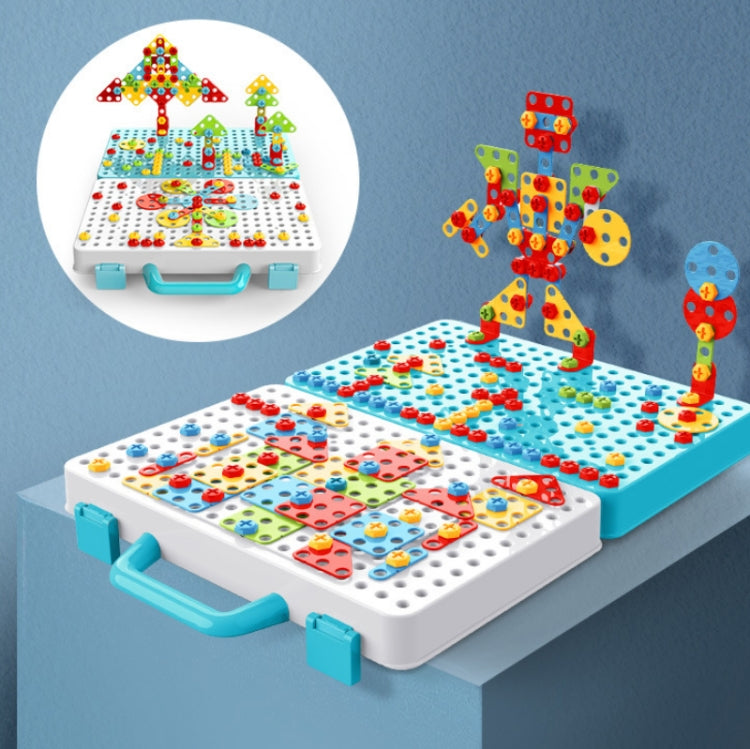 Children Screw-Tightening Electric Drill Toy Manual Assembly Toolbox, Style: