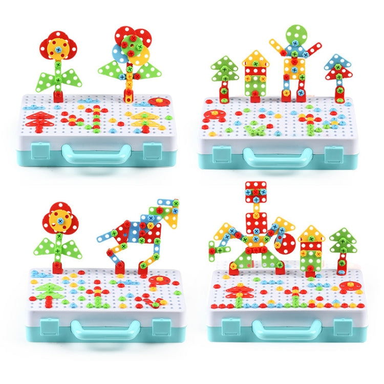 Children Screw-Tightening Electric Drill Toy Manual Assembly Toolbox, Style: