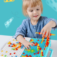 Load image into Gallery viewer, Children Screw-Tightening Electric Drill Toy Manual Assembly Toolbox, Style:, 2D Plane + Electric Drill (189 PCS), 3D + Electric Drill (276 PCS), 3D + Electric Drill (316 PCS), 3D + Electric Drill (466 PCS), 2D + Electric Drill + Charger (189 PCS)     ...
