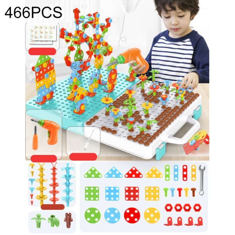 Children Screw-Tightening Electric Drill Toy Manual Assembly Toolbox, Style: