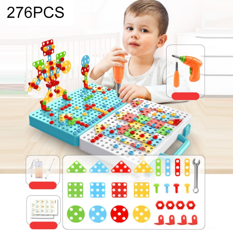 Children Screw-Tightening Electric Drill Toy Manual Assembly Toolbox, Style: